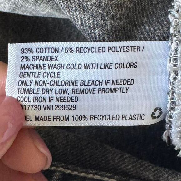 NWT Ava & Viv Gray Acid Wash Denim Shorts. Sz 20W. Grunge. Edgy. Punk. Comfy - Picture 7 of 7